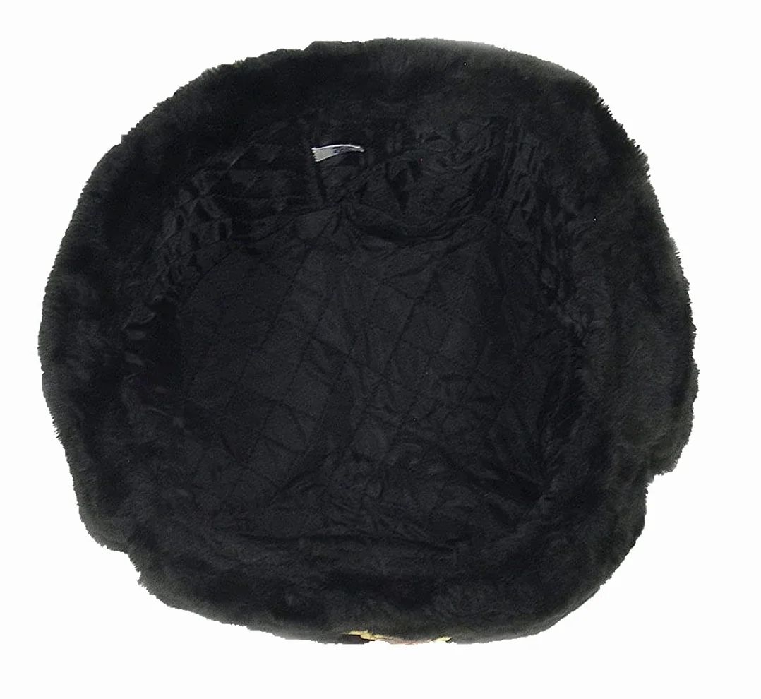 FAIRY TRENDZ LTD Russische Trappermütze mit Abzeichen, Einheitsgröße, Kunstfell, Uschanka-Kosaken-Ohrenklappen, warme Wintermütze