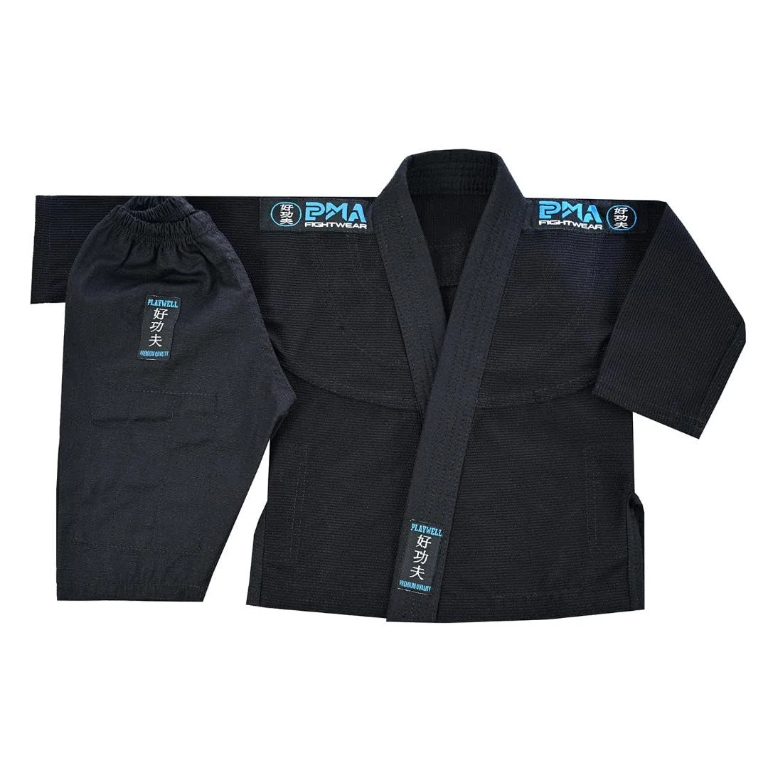 Playwell Kampfsport-Geschenke – Baby Infant Ju (Jiu) Jitsu Uniform (Anzug) – Schwarz