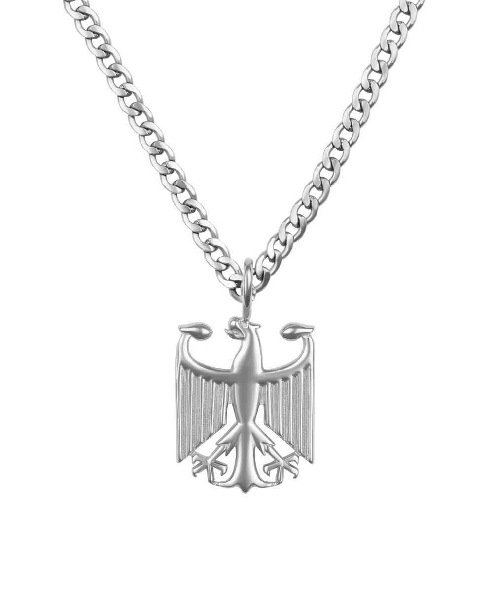 Deutschland Kette Herren – Bundesadler Adler Anhänger Halskette Edelstahl