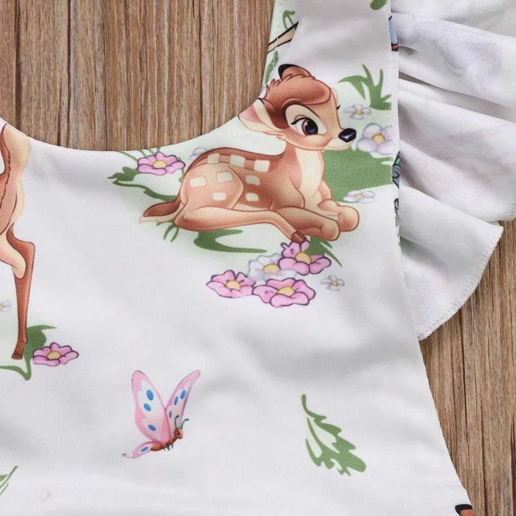 SAMGU Baby Spielanzug Kleinkinder Sommer Schmetterling Stirnband Ärmellose Outfit Sets für 0-18 Monate