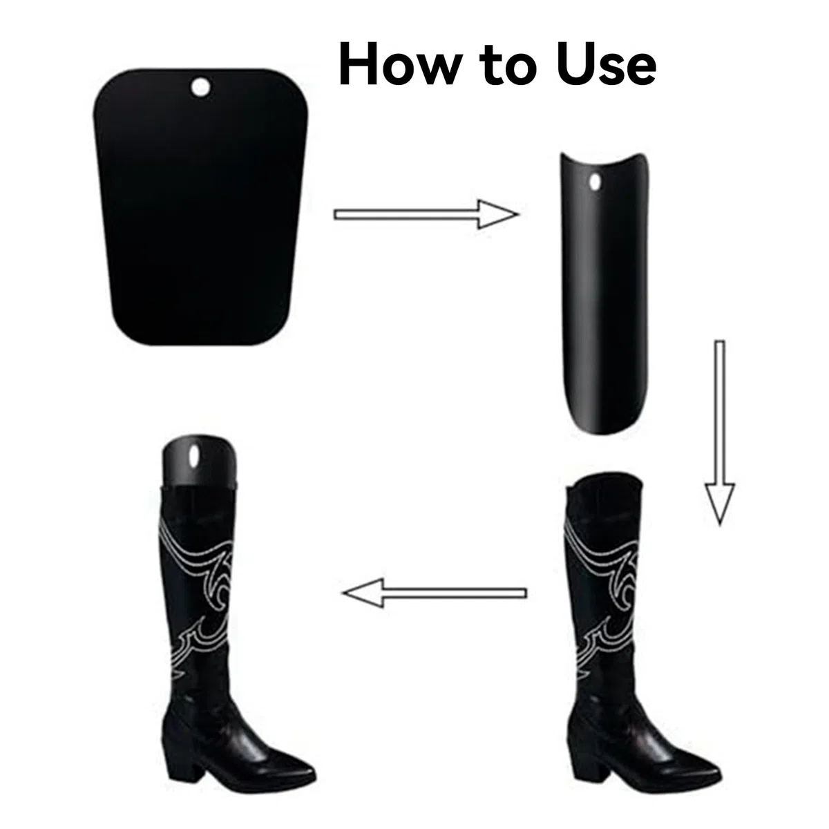 8 Stück Stiefelspanner,Hohe Stiefelformer Formeinsätze,Schwarz Stiefelspanner Damen,Wiederverwendbare Stiefelformer,Hohe Stiefelstützen,Hält die Stiefel Aufrecht für Damen Und Herrenstiefel