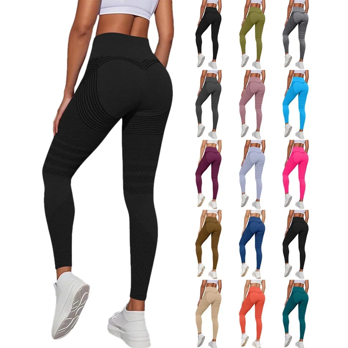 3D Kompressionsleggins Damen Lipödem Leggings Anti Cellulite Leggings Kompression High Waist Push Up Hosen Yoga Fitnesshose Lange Sporthose