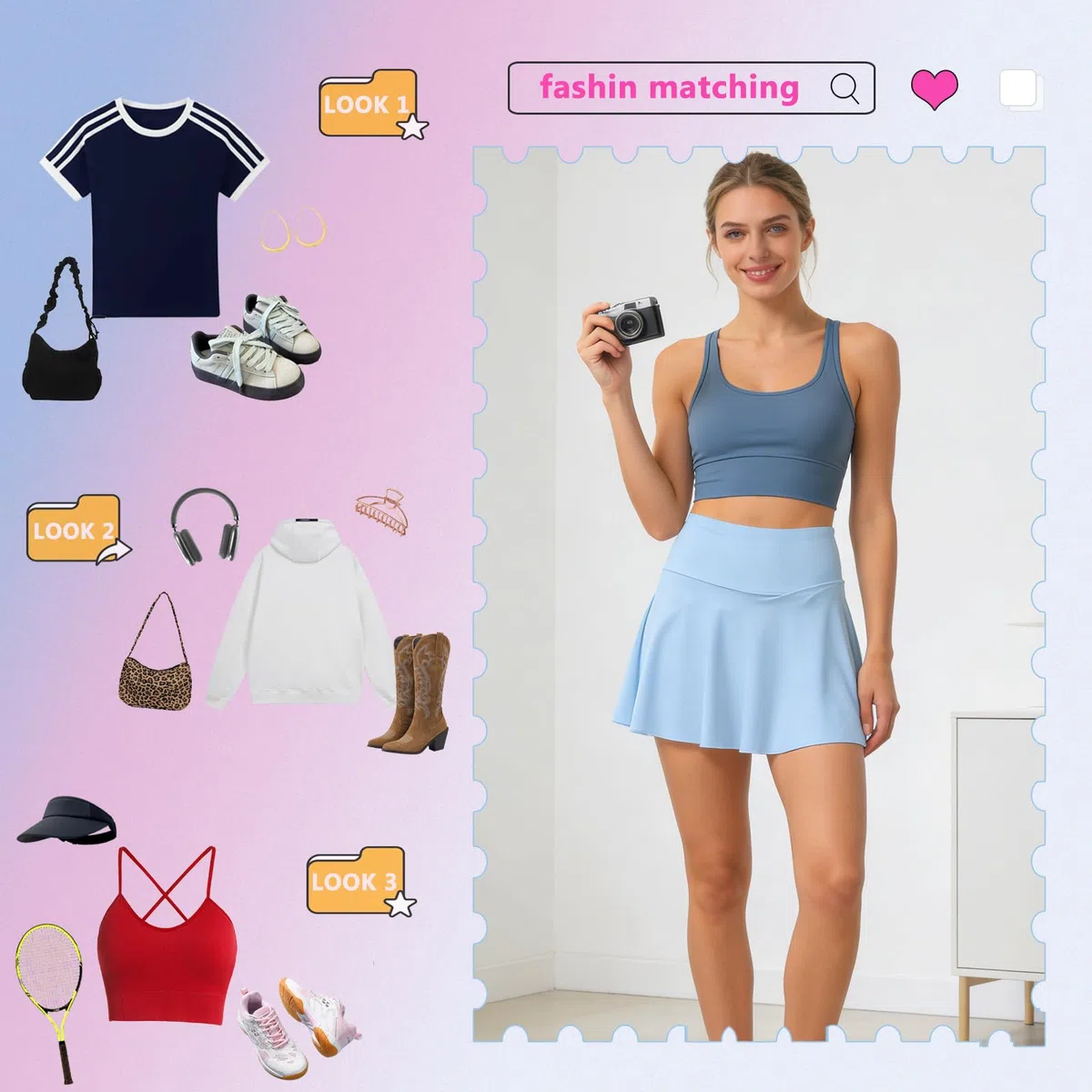 Tennisrock Damen mit Hose Hosenrock Sport Rock Sommer Plissiert Golfrock Tennis Rock Skort mit Taschen Tenniskleid Faltenrock Laufrock Minirock für Fitness Workout Running Radfahren Wandern
