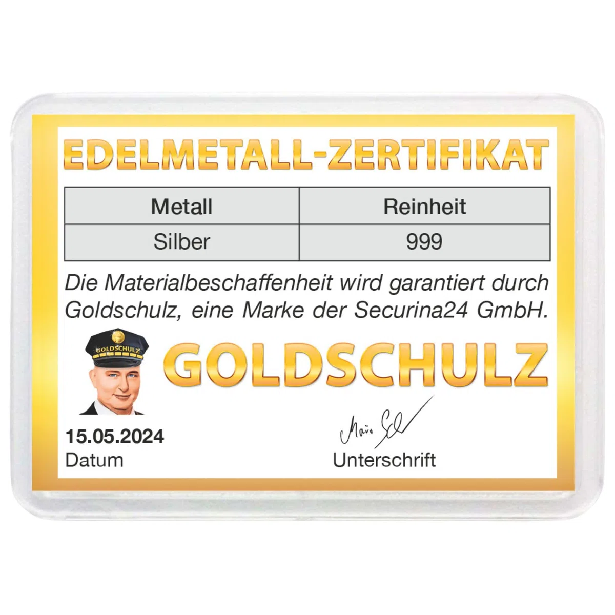 Silberbarren 1g 1 Gramm Motivbox - Sternzeichen Löwe - Geschenk + Echtheitszertifikat