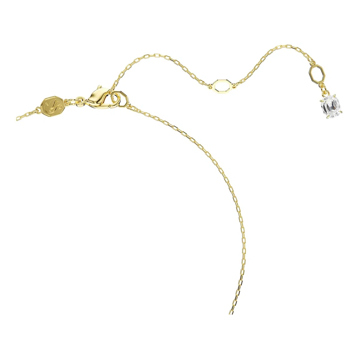 Swarovski Stilla Attract Anhänger Vergoldete Damenhalskette mit Klaren Zirkonia Rundschliff 38-45 cm