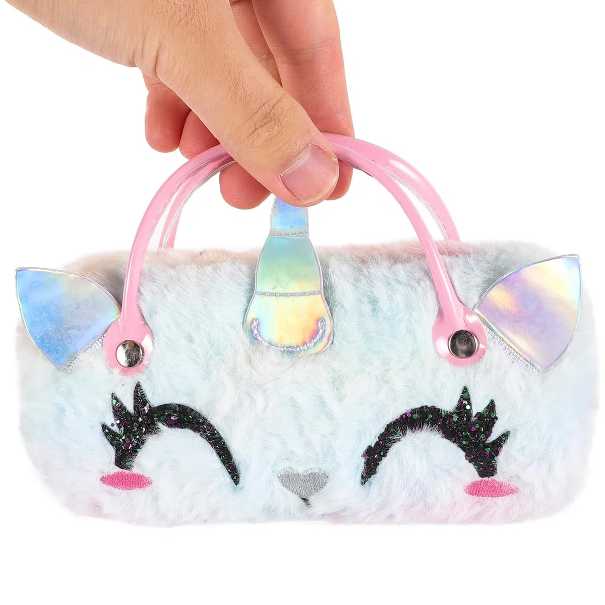 Einhorn-Brillenetui Mit Griff – Weiches Tragbares Plüsch Sonnenbrillenetui Für Mädchen Leichtes Brillenetui Zur Schonenden Aufbewahrung Und Schutz Von Brillen