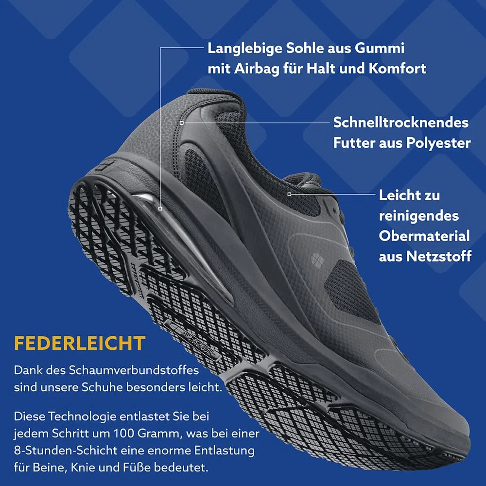Shoes for Crews Damen-Arbeits-Sneaker mit rutschhemmender Sohle – Bequem, atmungsaktiv, wasserabweisend, ideal für Gastronomie Küchen, für Kellner und Koch, Einzelhandel und mehr – Revolution II