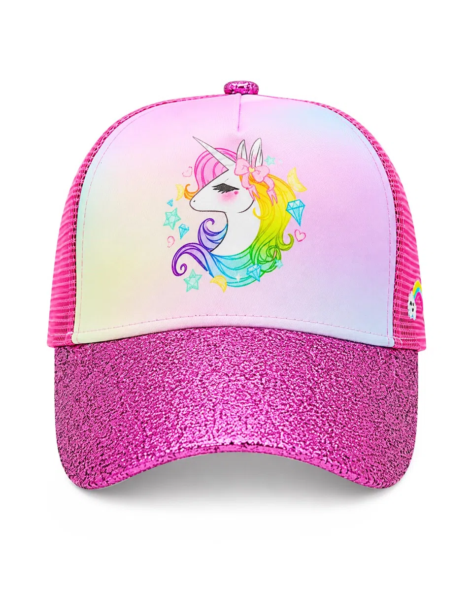 Kinder Einhorn Trucker Caps für Mädchen, Kleinkind Snapback Mesh Baseball Hut für Alter 2-8