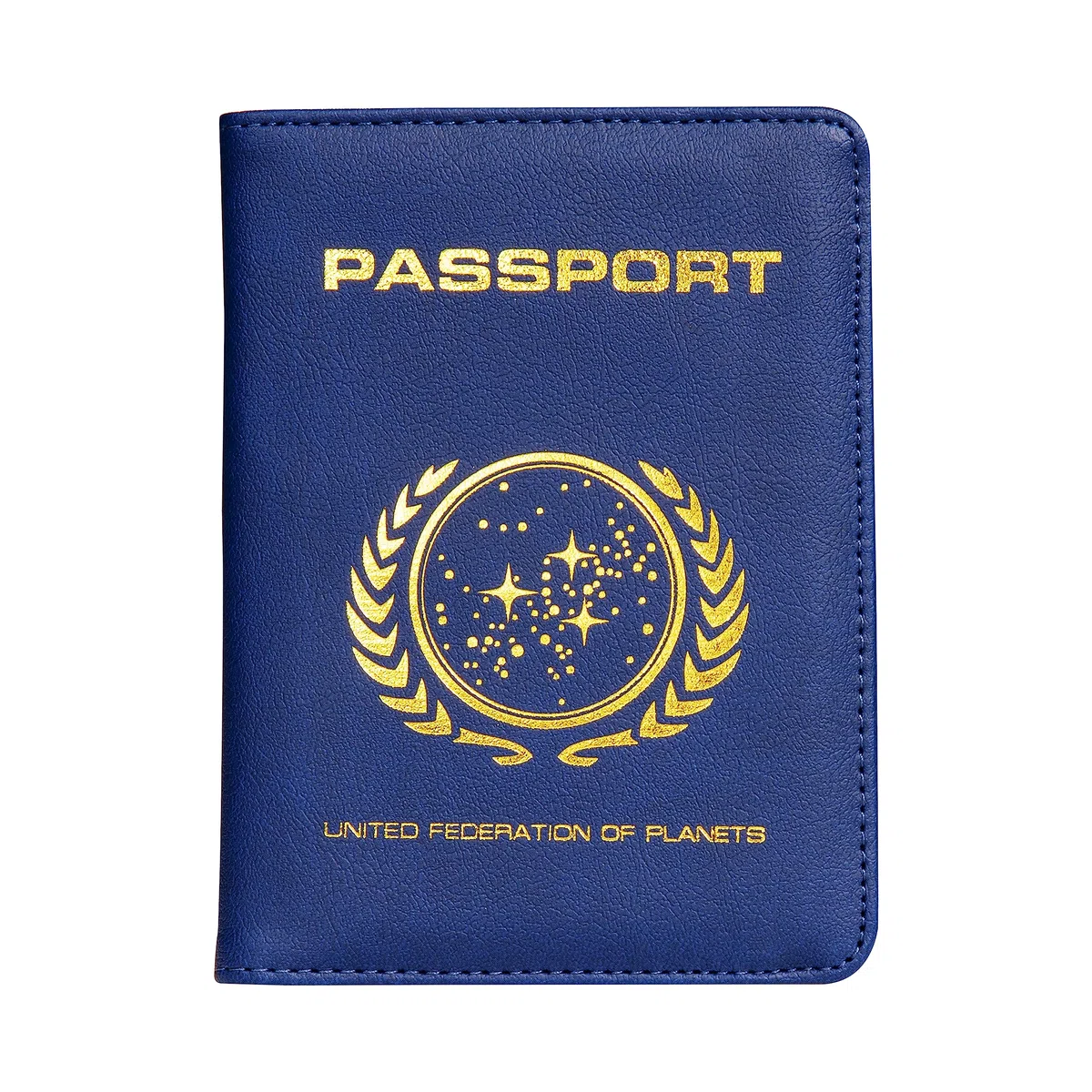 getDigital Passhülle United Federation of Planets - Reisepass und Ausweis Hülle mit RFID Blocker für Geeks, Nerds und Sci-Fi Fans - 11 x 14,5 x 1,5 cm Kunstleder Blau