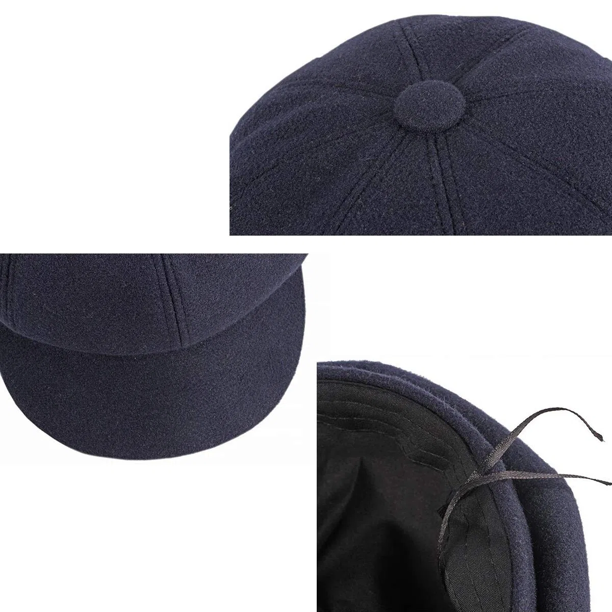 QICHEN Schirmmütze Damen Winter Wollmischung Newsboy Beret Cap Ballonmütze Cabbie Mütze