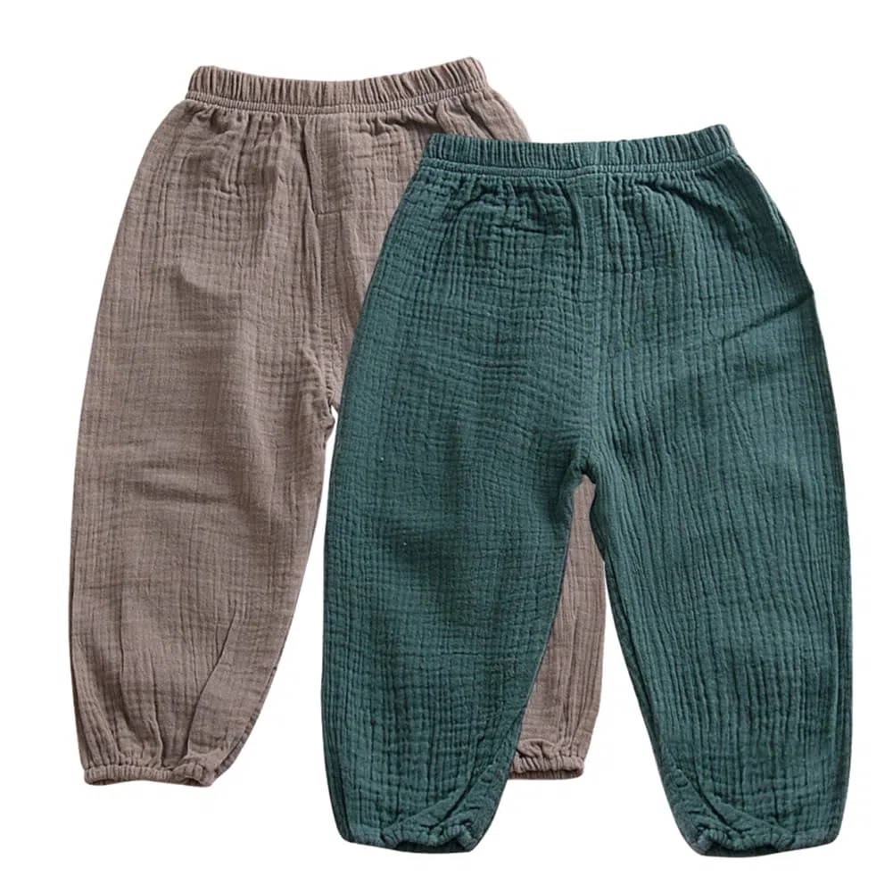 Baby Mädchen Jungen Pumphose Sommer Feste Jogginghose Lässige Elastische Hose für Unisex Baby…