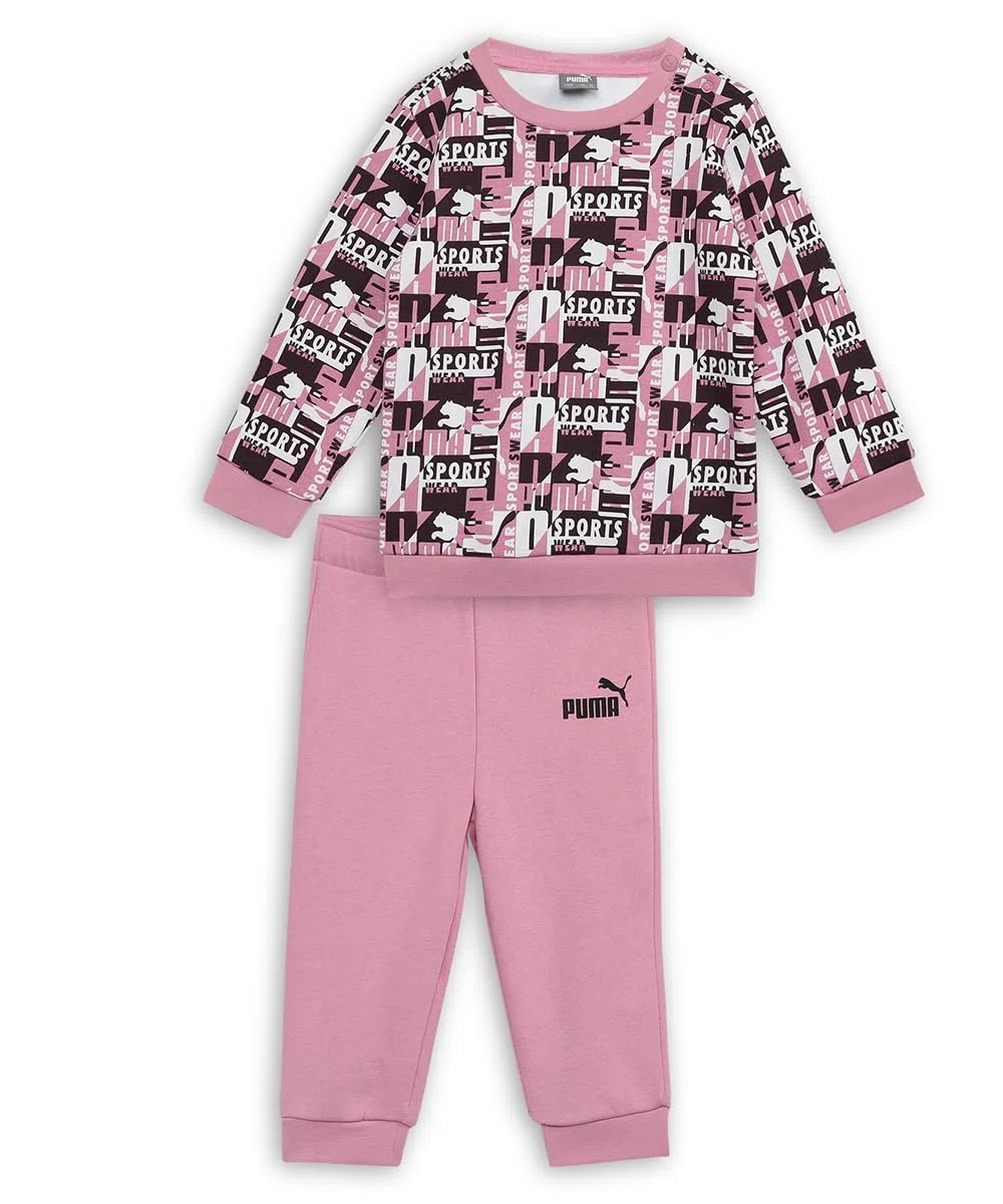 Puma Unisex Baby Minicats AOP Crew Jogger FL Inf Trainingsanzug