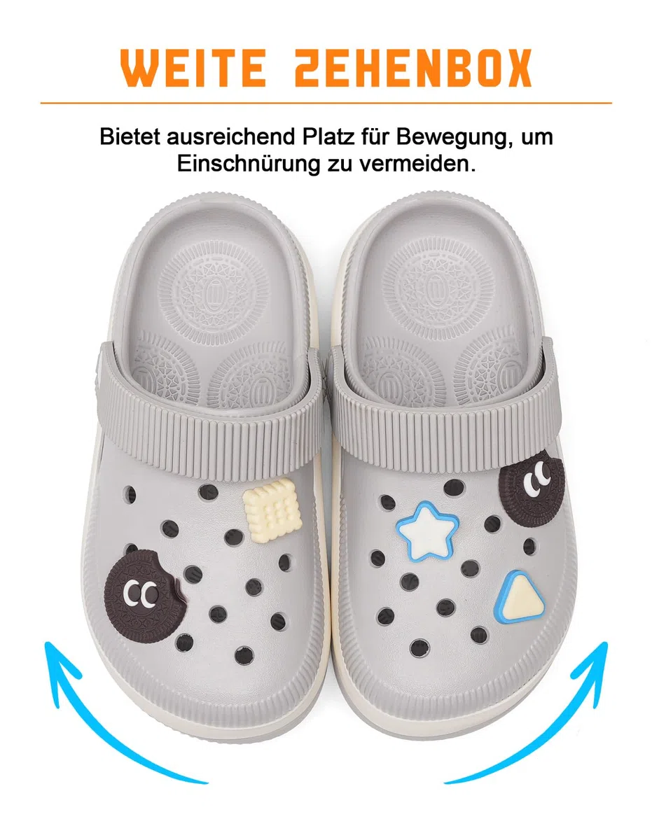 Klassische Kinder Clogs - Badesandalen & Pantoffeln - Leichte EVA Gartenschuhe - Unisex für Jungen & Mädchen