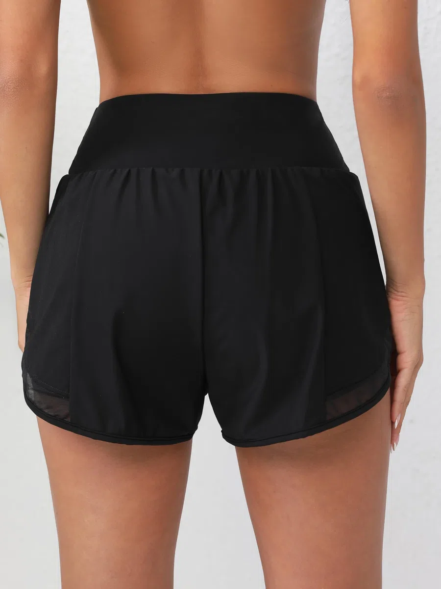 Attraco Damen Badeshorts Bauchweg Schwimmen Kurzarm Boardshorts Badehose Schnell Trocknend Bikini Shorts High Waisted UPF50+ UV Schutz Yoga Leggings
