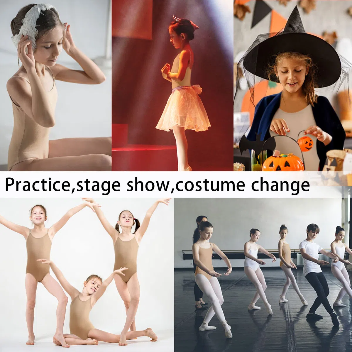 Turnanzug Mädchen Ballettanzug Ballett Damen Nahtlose Ballettanzug Tanzen Unterwäsche für Kinder und Erwachsene Nude