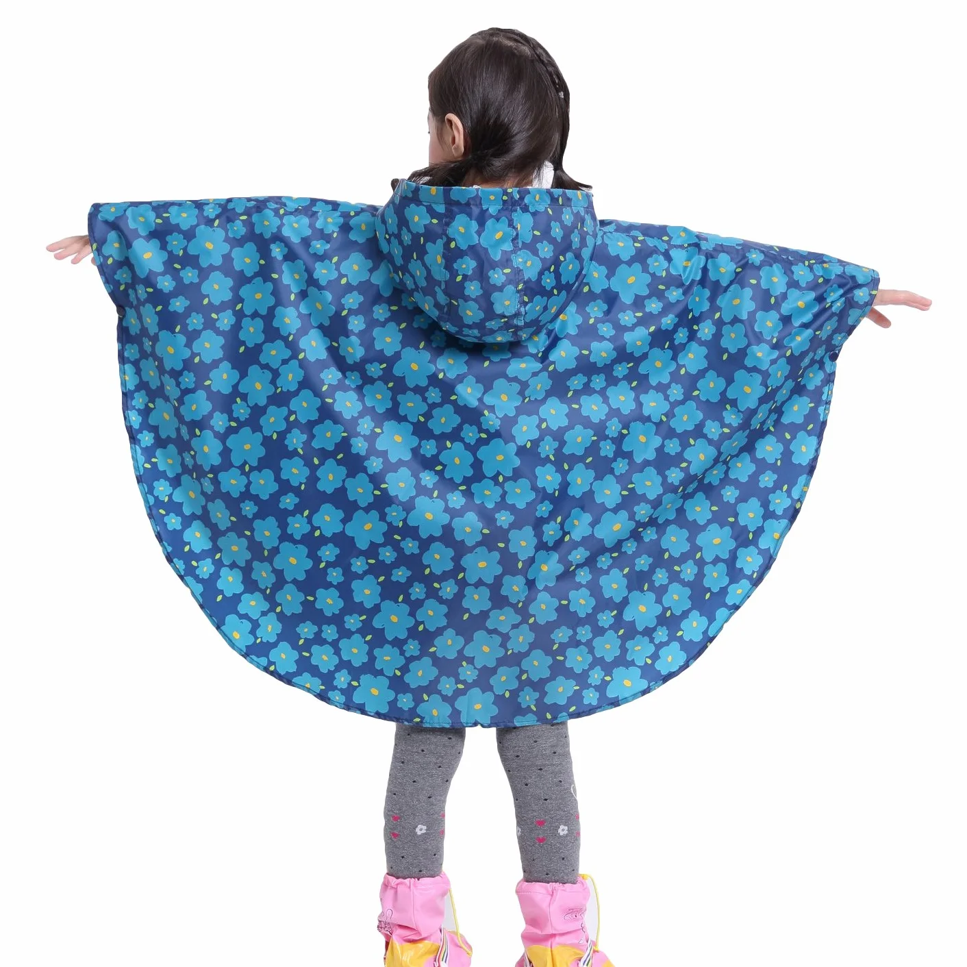 Kinder Regencape, Regenmantel Regenponcho Regenjacke mit Kapuze Wasserdicht Regencape für Jungen Mädchen 1-12 Jahre alt