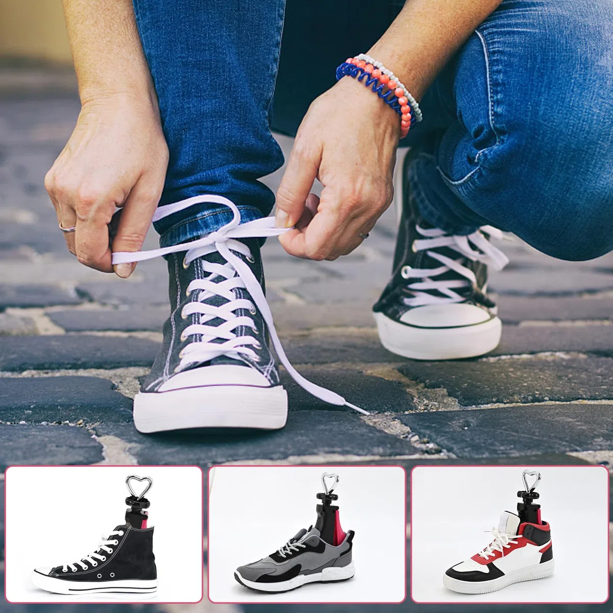 JJDPARTS Schuhspanner für Damen, Herren, Stiefelspanner für Damen, verstellbar, Unisex, breite Füße, Rot