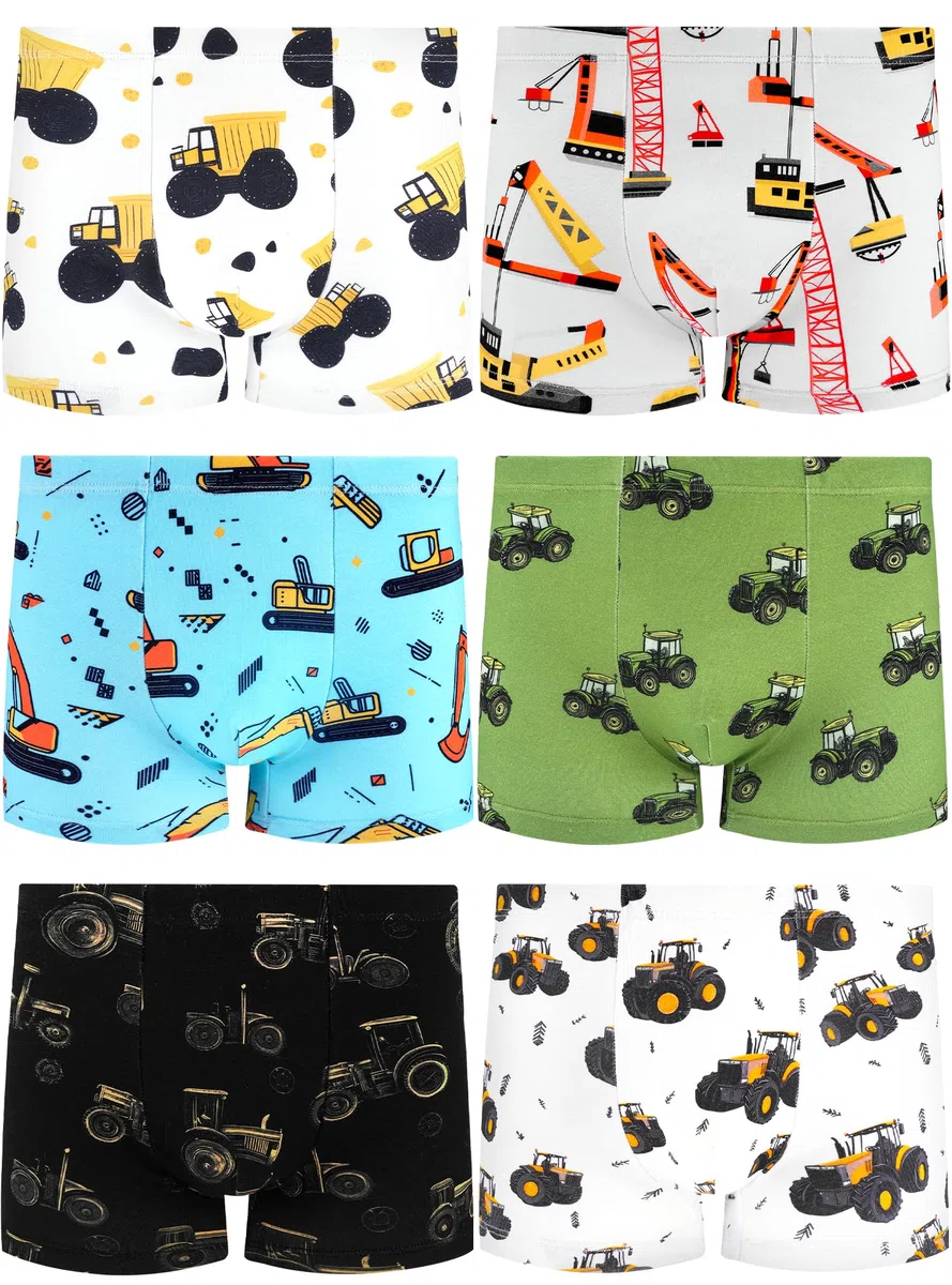 Jungen Boxershorts, Weiche & Nahtlose Baumwoll-Unterhosen, Atmungsaktiv-Bequem Für Kleinkinder & Kinder, 6er Pack