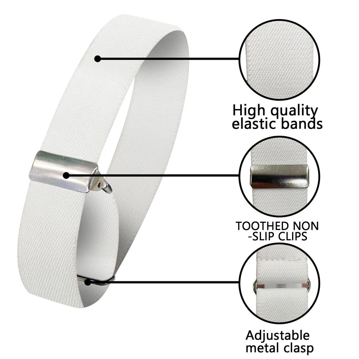 Ärmelhalter Herren (4 Paar / 8pcs) Ärmelhalter Damen Verstellbar Hemdhalter Elastisch Anti Rutsch-bänder Breite 2,5cm