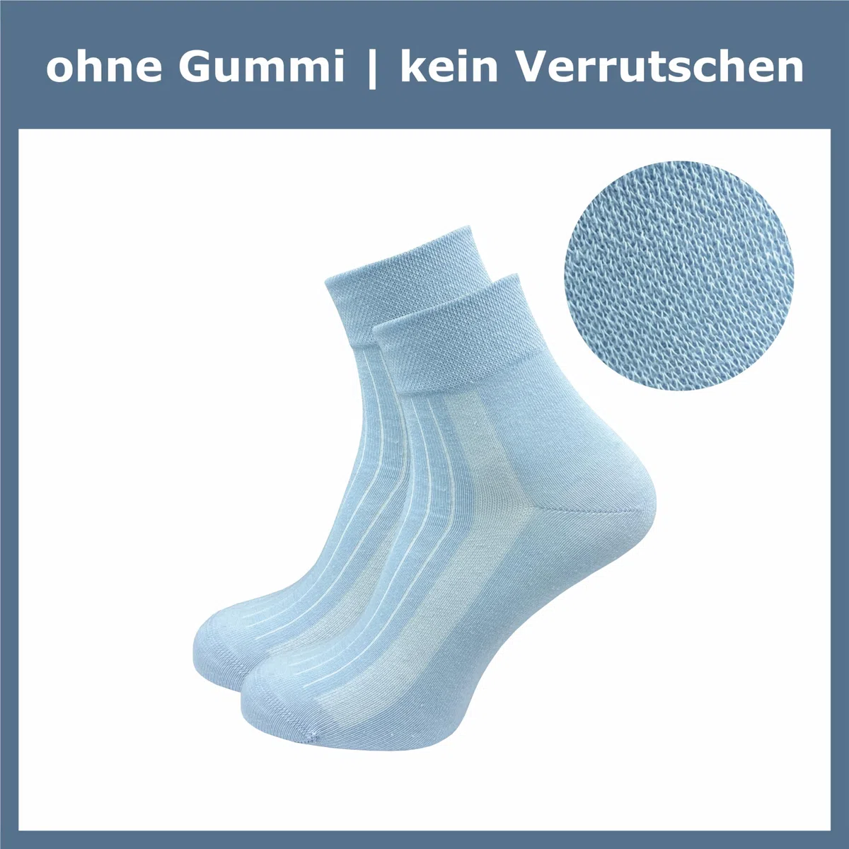 GAWILO Diabetikersocken mit Kurzschaft (6 Paar) | Ohne Gummibund & ohne Naht | Wellnesssocken mit Komfortbund