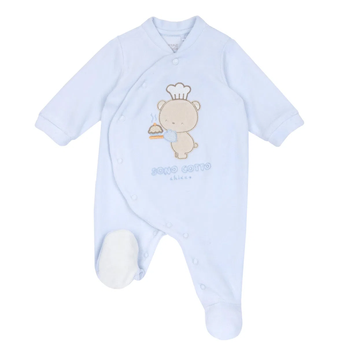 Chicco, Babystrampler Aus Warmem Und Weichem Nicki, Mit Praktischer Frontöffnung, Ideal Für Den Winter, Babykleidung für 0-24 Monate, Designed in Italy