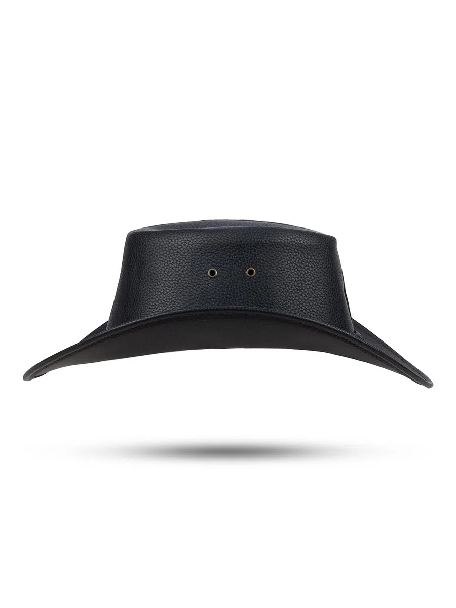 SCIPPIS Couta – Leichter Westernhut aus Kunstleder für Damen & Herren | Knautschbarer Outdoorhut mit Luftösen & geflochtenem Hutband | Wetterfest & stilvoll