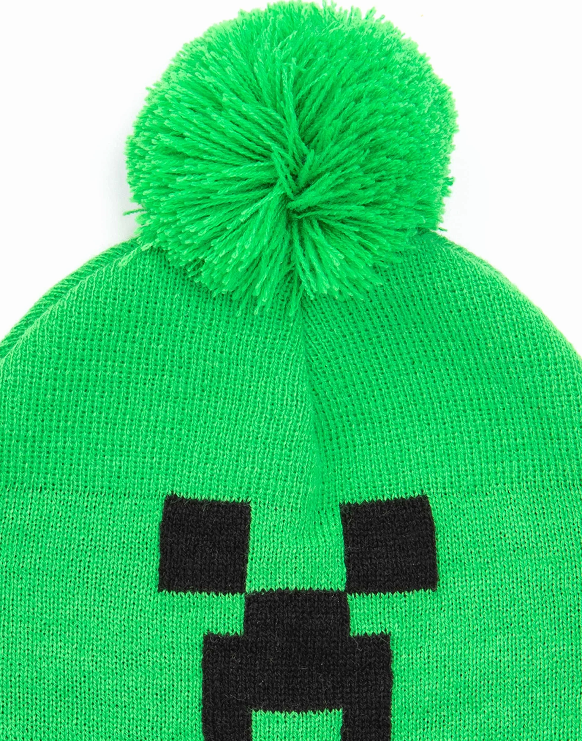 Minecraft Kids Bobble Hat Handschuhe Set Creeper gestrickte Beanie Gamer Geschen Einheitsgröße