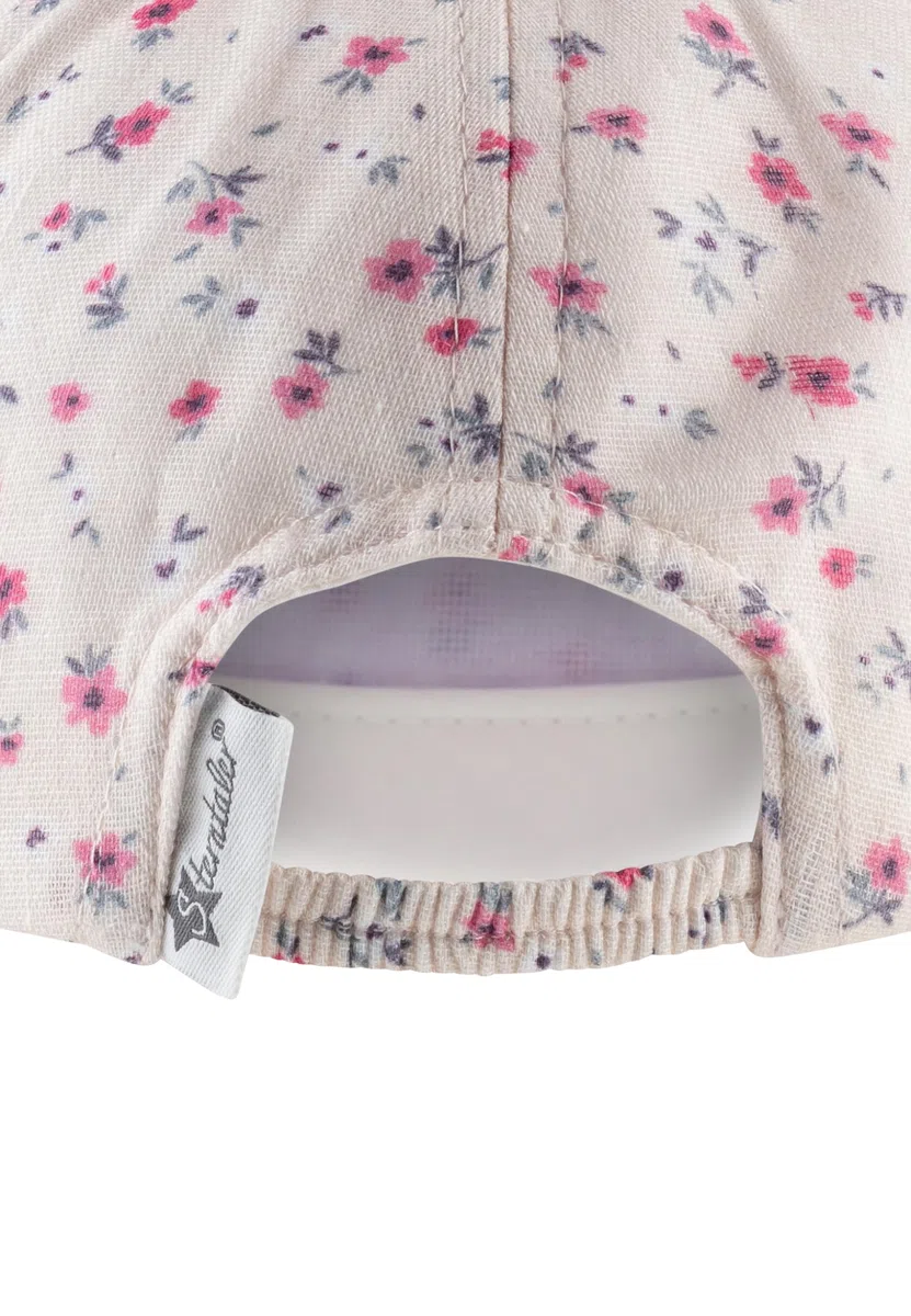 Sterntaler Basecap Schmetterling - Mädchen Schirmmütze aus Flammgarn Jersey mit allover Druck - Sommer Baseball Cap elastisch mit Gummizug - sportive Baby und Kinder Schirmkappe