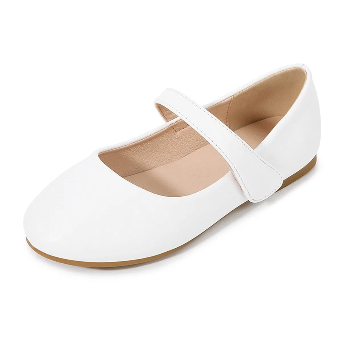 Taufschuhe Mädchen 27 Kommunionschuhe Klassische Einfarbig Lederschuhe Flache Tanzschuhe Bequem Leicht Schulschuhe Mary Janes Casual Kleinkind Schuhe Mit Klettverschluss Mädchenschuhe