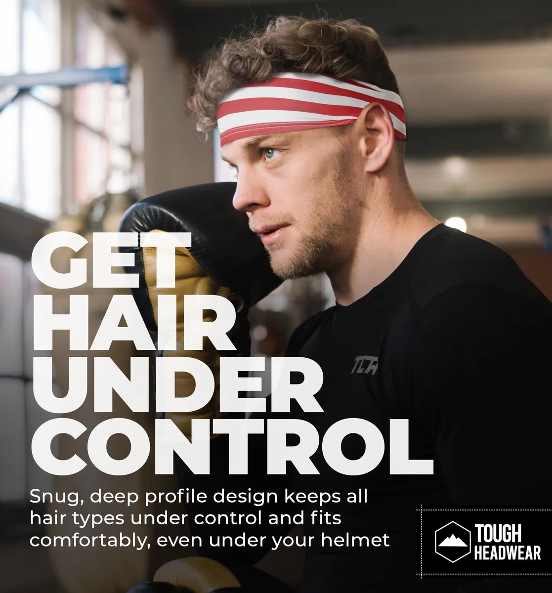 Tough Headwear Schweißbänder für Herren – Sport-Stirnbänder für Herren/Damen – Grau, Einheitsgröße – für Sportteilnehmer – Tennis, Fußball, Radfahren, Crossfit, Baseball, Basketball, Laufen