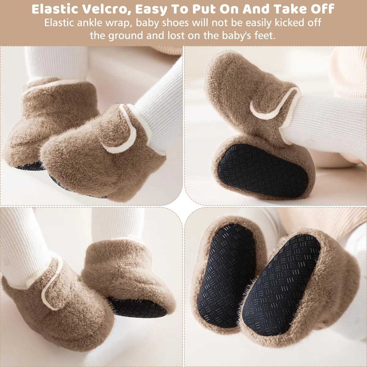 Kleinkind Baby Jungen Mädchen Booties,Unisex Neugeborene Winterschuhe Verdicken Schneestiefel Anti-Rutsch Sohle Weich Kleinkind Warm Sock Schuhe