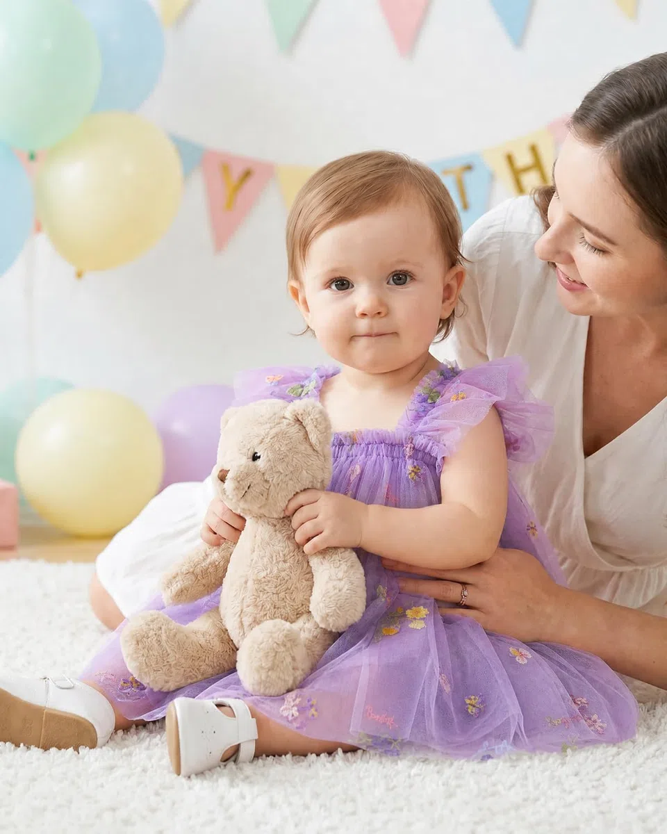 DivingBirds Baby Mädchen Kleid Kleinkind Schmetterling Tüll Kleid Ärmelloses Sommer Hochzeit Geburtstag Festliche Party Blumen Kleider für Mädchen 6 Monate-5 Jahre