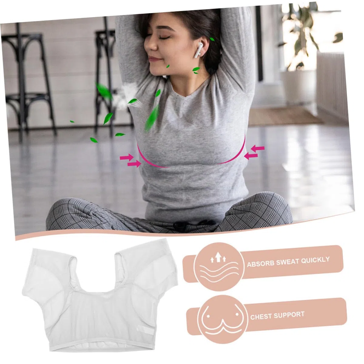 Mikinona Tankinis für Damen Damenhemden -Unterhemden unterwäsche Achselhemd schweißfeste Weste Sweatweste Schweiß aufnehmen Schweißkissen Westenpolster Sweatshirt Fräulein