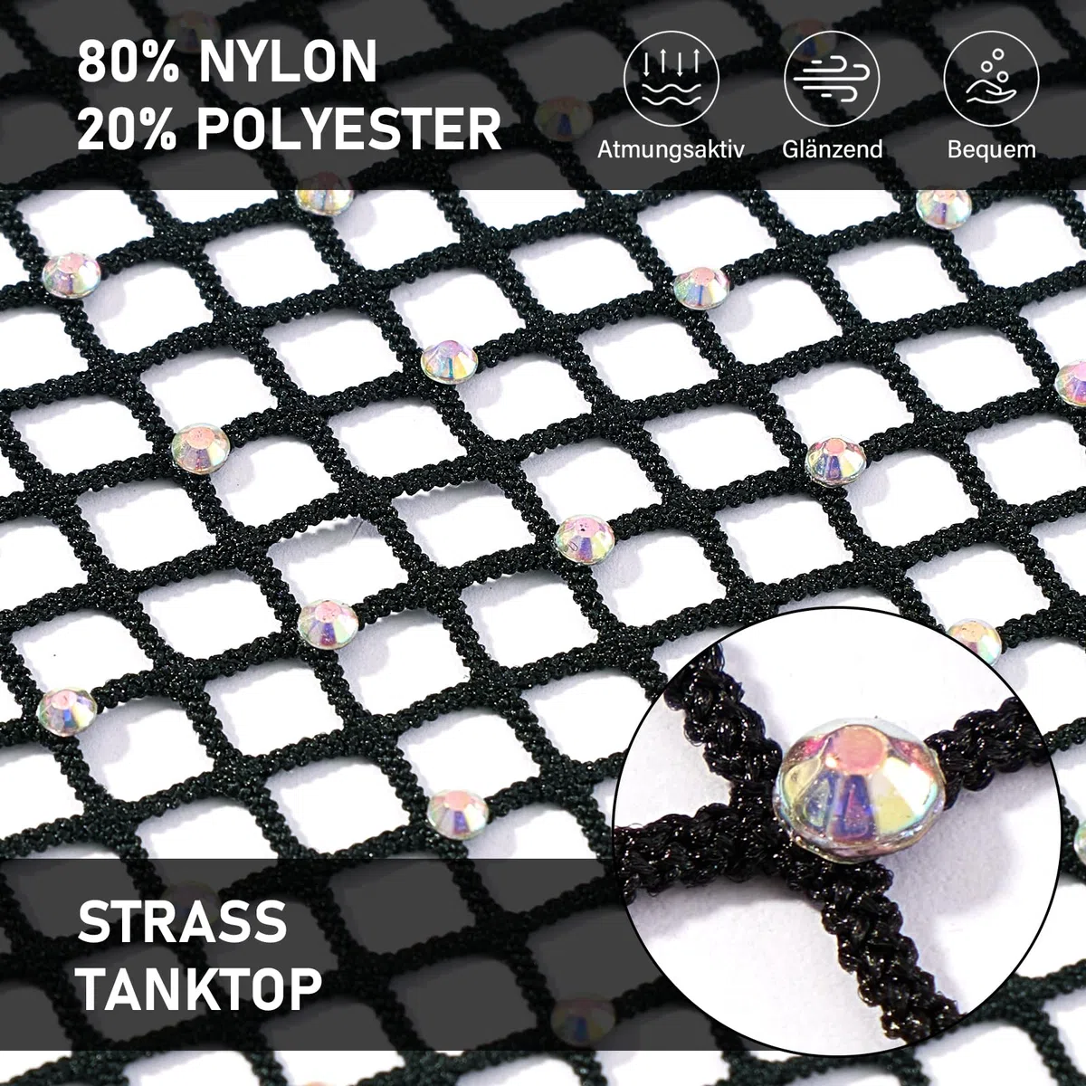 Herren Strassweste Sexy Transparentes Oberteil Fishnet Glitzer Netz Top Festival Durchsichtig Shirt