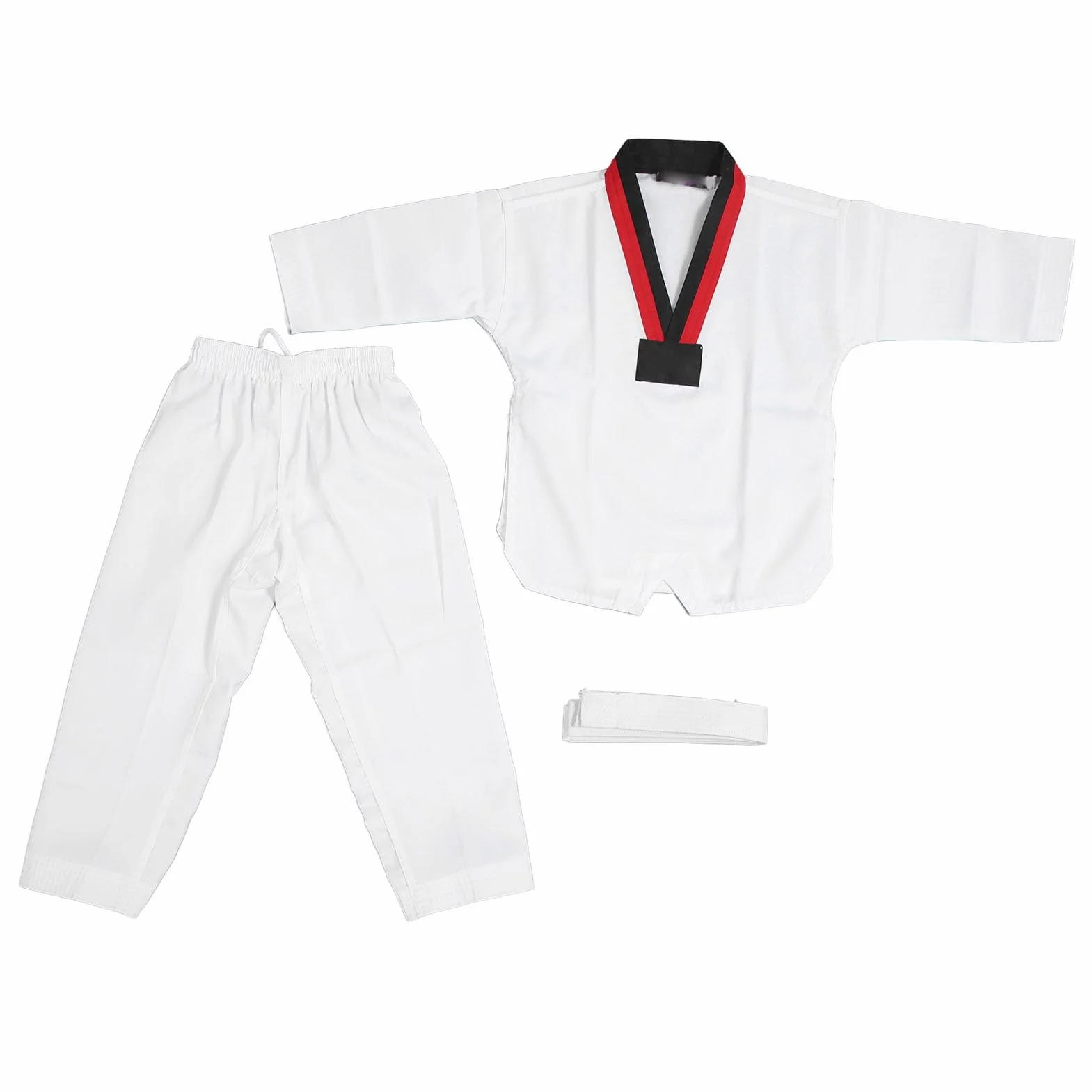 VGEBY Taekwondo-Uniform für Kinder, Bequem, Langlebig, Taekwondo-Trainingsuniform, Atmungsaktiv, Weich, für Kinder, Sport-Karate-Uniform, Kinder-Taekwondo-Dobok mit Gürtel für das