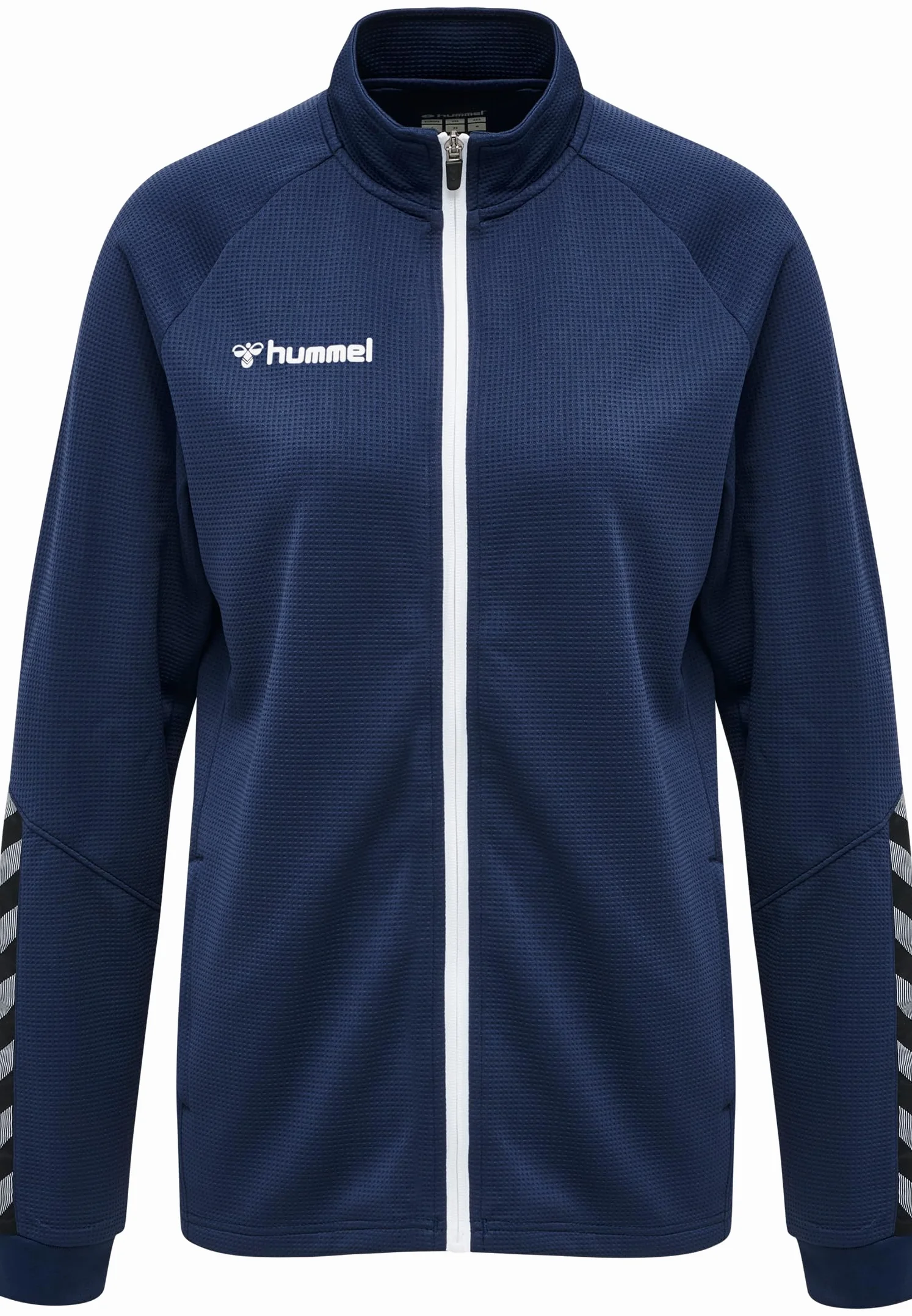 hummel AUTHENTIC Sportjacke Damen - Trainingsjacke & Laufjacke - Dünne Jacke für Sport, Fitness und Alltag - mit Reißverschluss, Taschen und Stehkragen - aus Polyester-Strickstoff