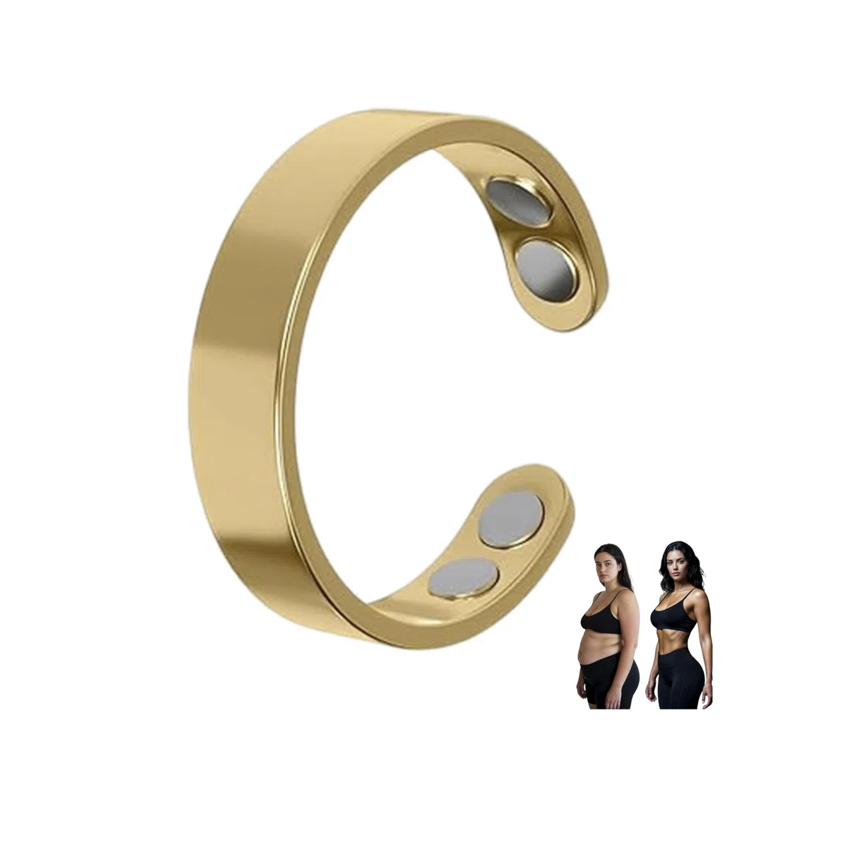 VitàlRing Magnetring Wechseljahre Ring, Migraine Relaxation, Abnehmen, Hormonelle Balance zum Angstgefühle Verbessert Dieschlafqualität, Fitnessring für Damen