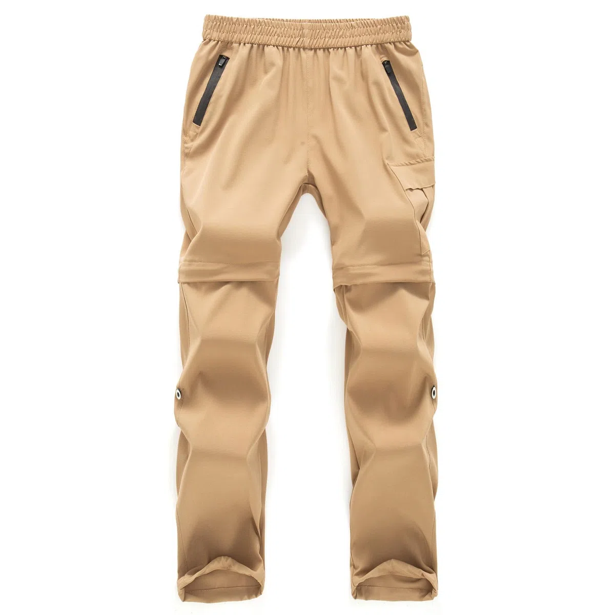 Kinder Zip Off Wanderhose Abnehmbar Trekkinghose, 2 in 1 Pants Jungen Elastische Taille Outdoorhose Arbeit Hosen Einfarbig Funktionshose Wasserdicht & Atmungsaktiv Outdoorhosen