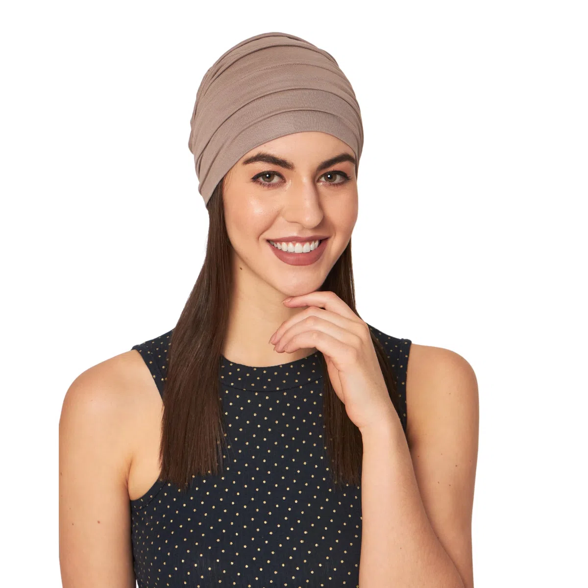 Damen Chemo Bambus Slouchy Snood Beanie Turban Kopfbedeckung Hut für Krebspatienten Haarausfall