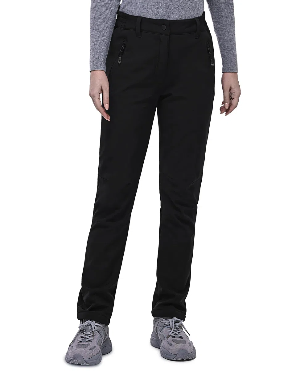 33,000ft Damen Wanderhose wasserdichte Winddichte Thermohose Softshellhose Outdoorhose Winter Skihose