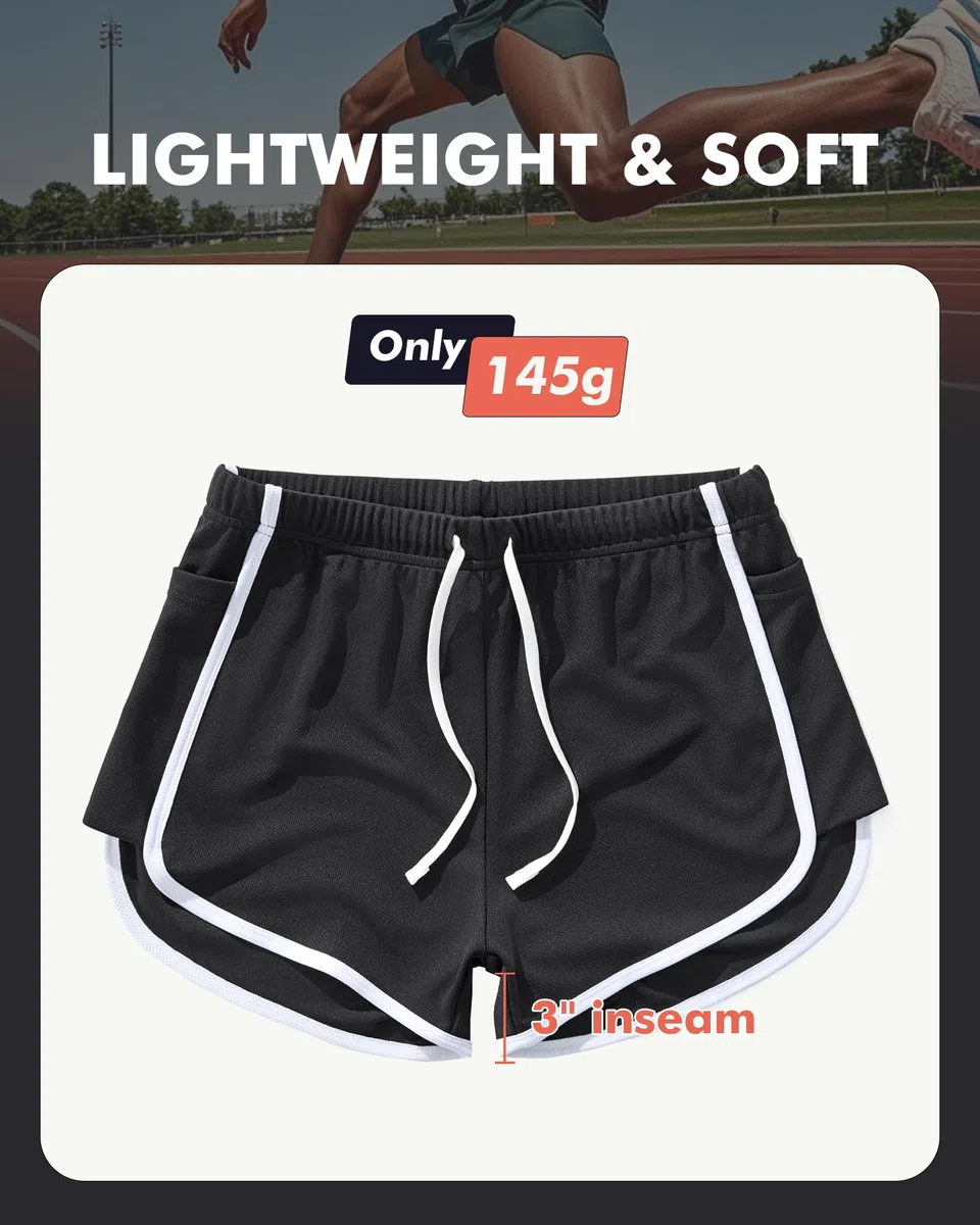 AIMPACT Sporthose Herren Kurz 3 Inch Retro Vogelaugen-Mesh Shorts Leicht, Weich & Atmungsaktiv für Tennis Bodybuilding Gym Laufen Radfahren Zuhause