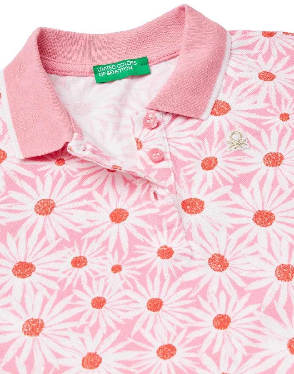United Colors of Benetton Polo Shirt M/M, Rosa, 104 cm