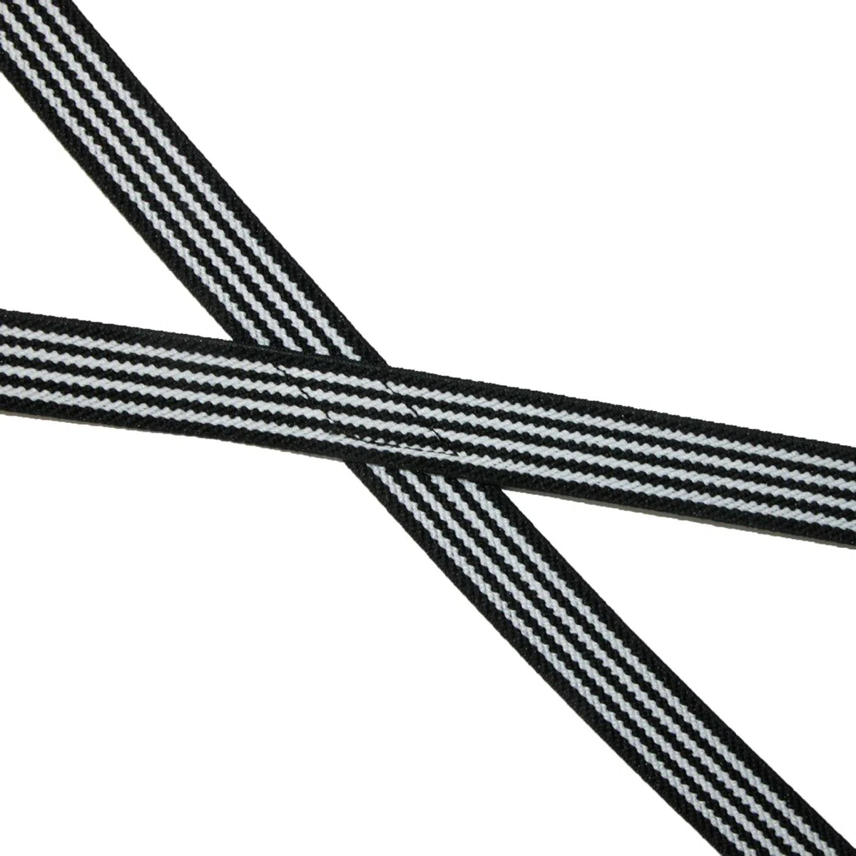 CTM Damen Elastische X-Rücken 3/4 Zoll Schwarz und Weiß Nadelstreifen Hosenträger Nadelstreifen