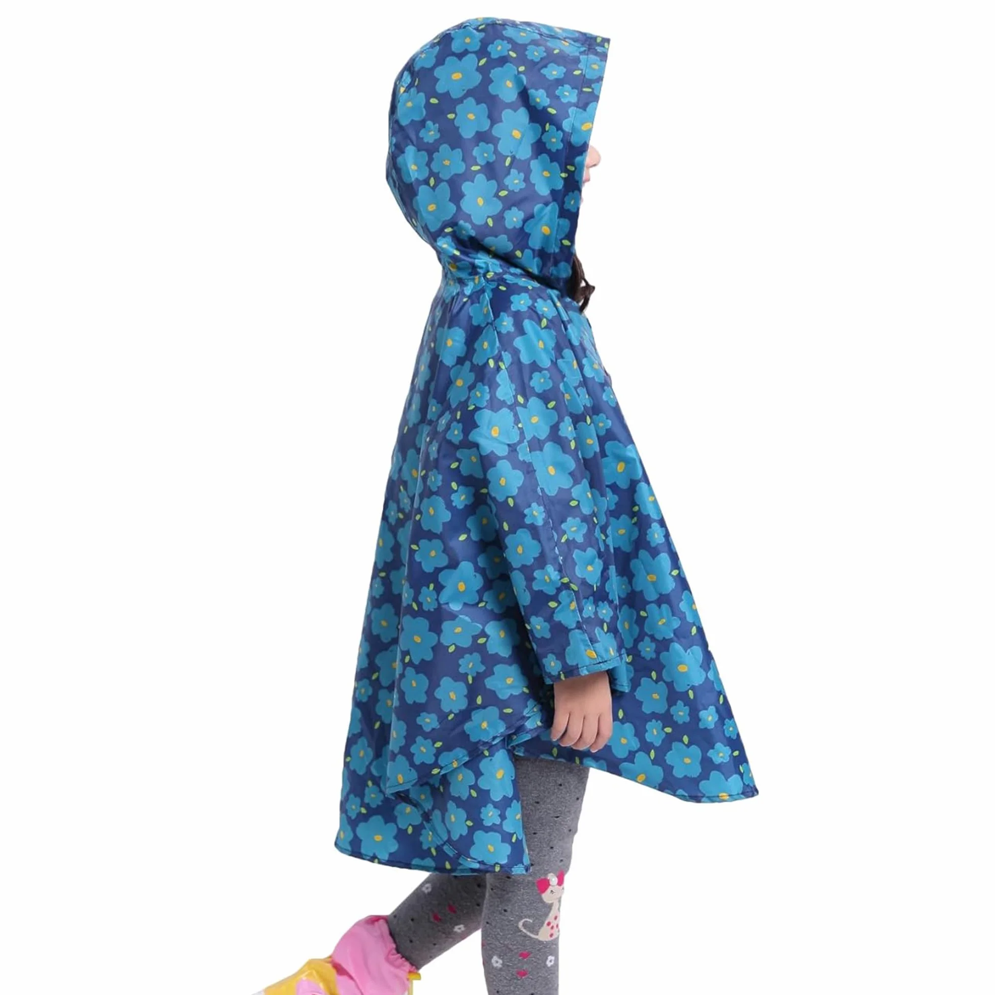 Kinder Regencape, Regenmantel Regenponcho Regenjacke mit Kapuze Wasserdicht Regencape für Jungen Mädchen 1-12 Jahre alt
