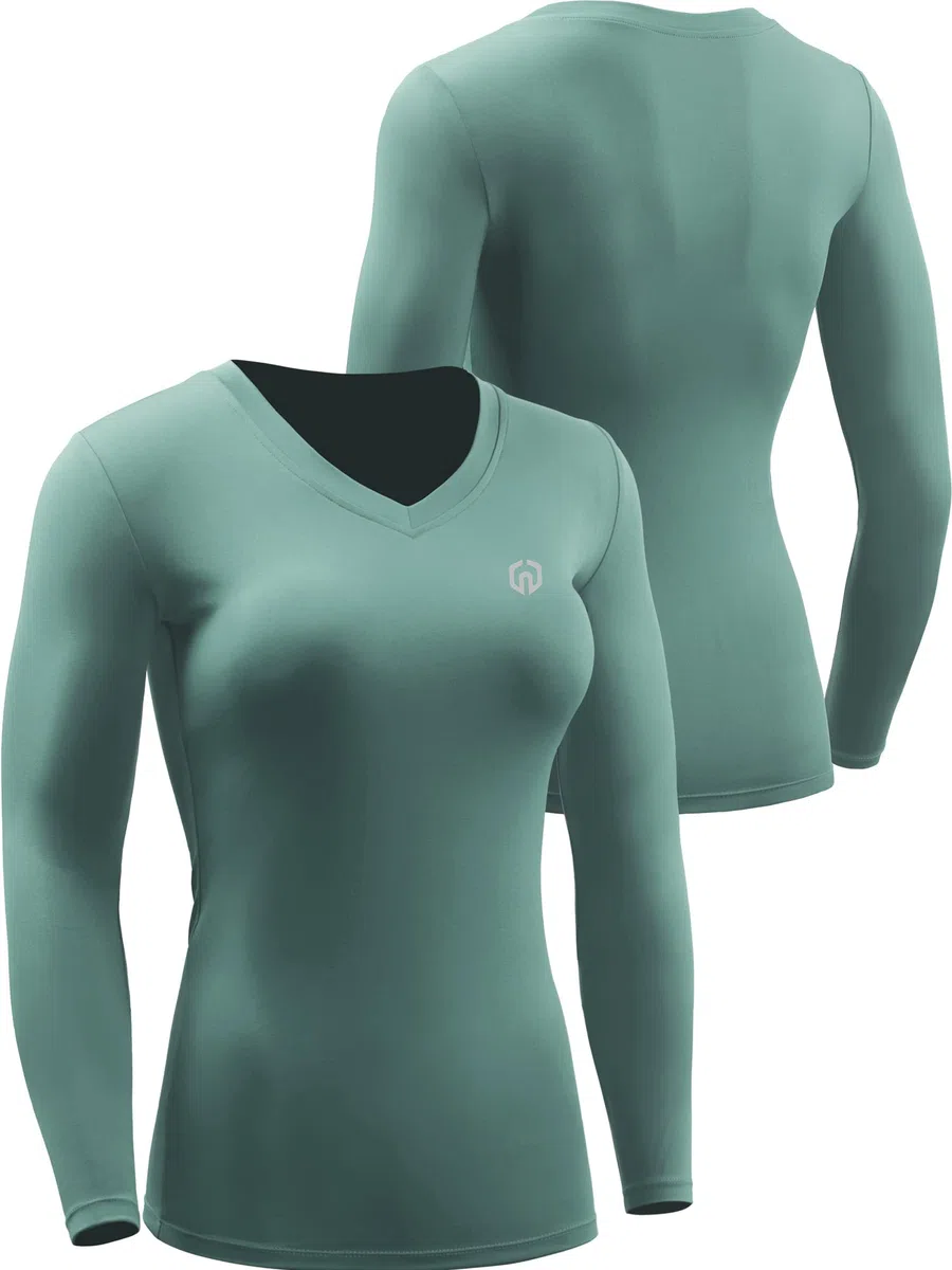 Neleus Damen Athletic Yoga-Shirt (3er Pack)