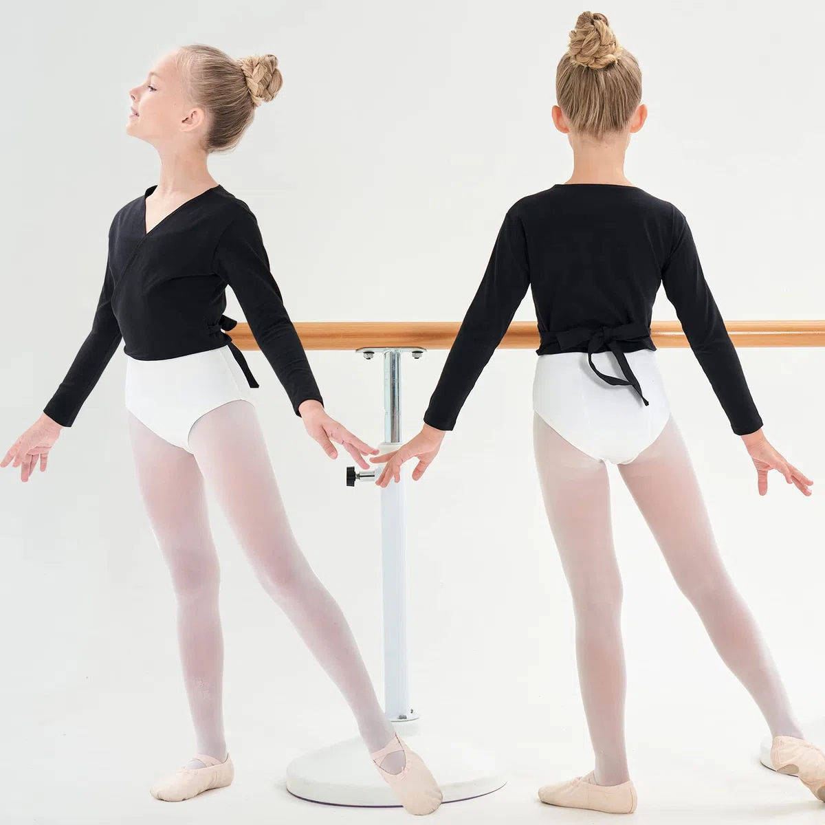 Ballett Wickeljacke Mädchen kinder Baumwoll Tanz Ballettjacke Langarm für Damen