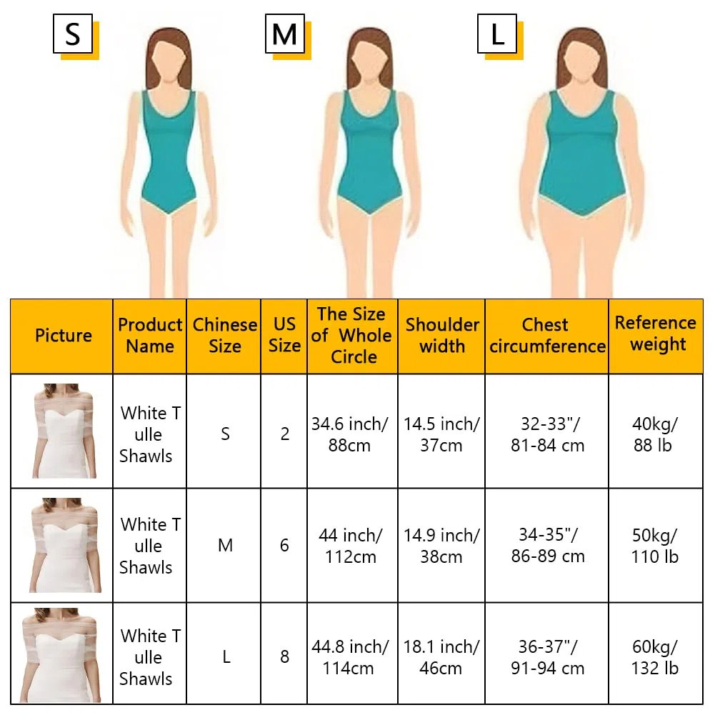MAYJOYDIY M-110cm Weiße Hochzeits Tüllschals Abnehmbarer Braut Tüllmantel Kurzer Schulterüberzug Umhang Mit Perlen Abendkleid Schal Für Frauen Braut Brautjungfer Hochzeitsfeier