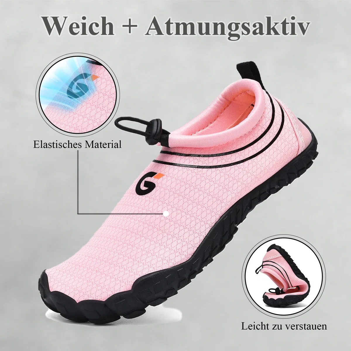 Wasserschuhe Damen Schwimmschuhe Herren Aquaschuhe Badeschuhe Barfußschuhe Schnell Trocknend Strandschuhe Atmungsaktive rutschfeste 36-46EU