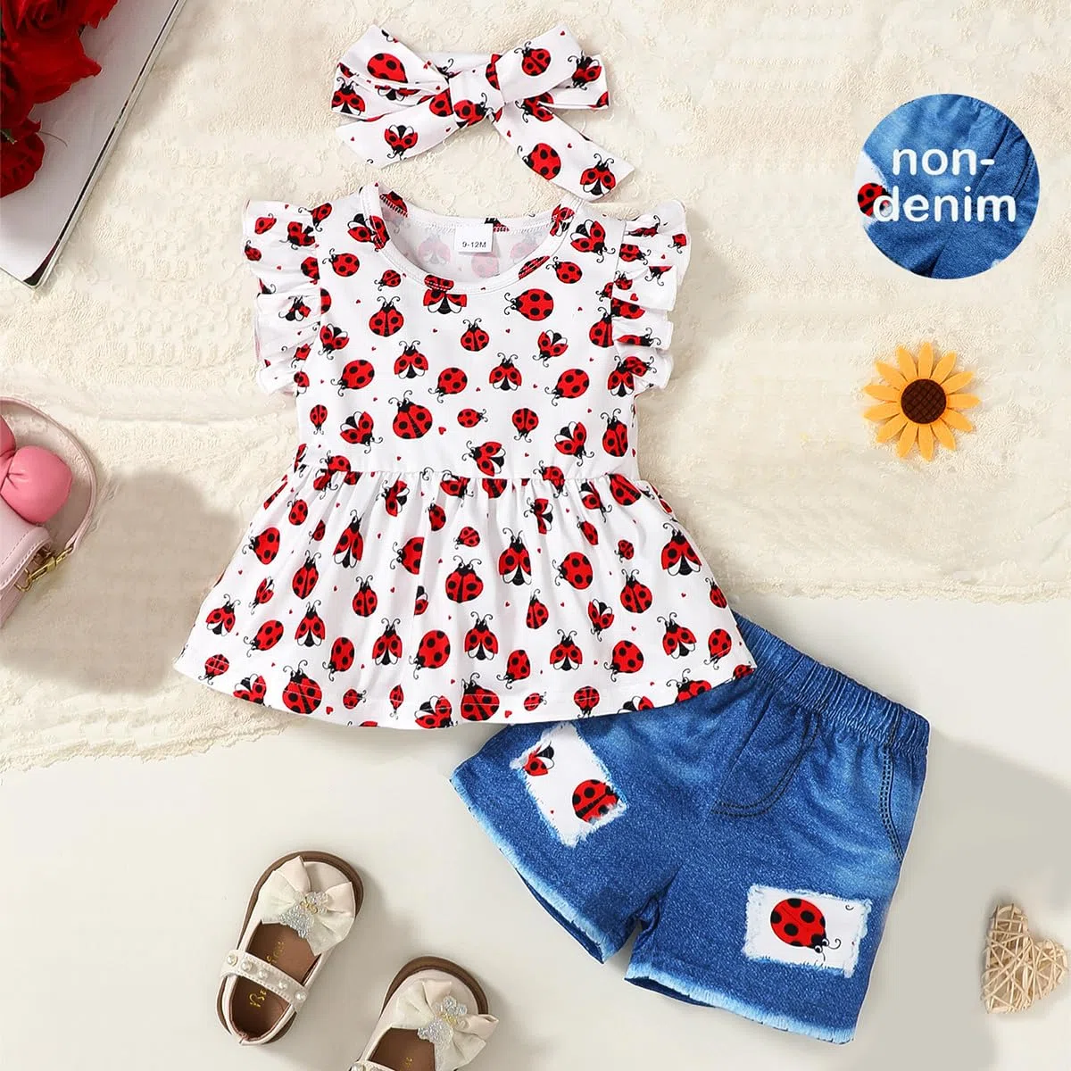 Baby Mädchen Kleidung Kleinkinder Sommeroutfits Ärmelloses Rüschen Tanktop mit Shorts Süße Kleidungssets für Mädchen 6M-4 Jahren