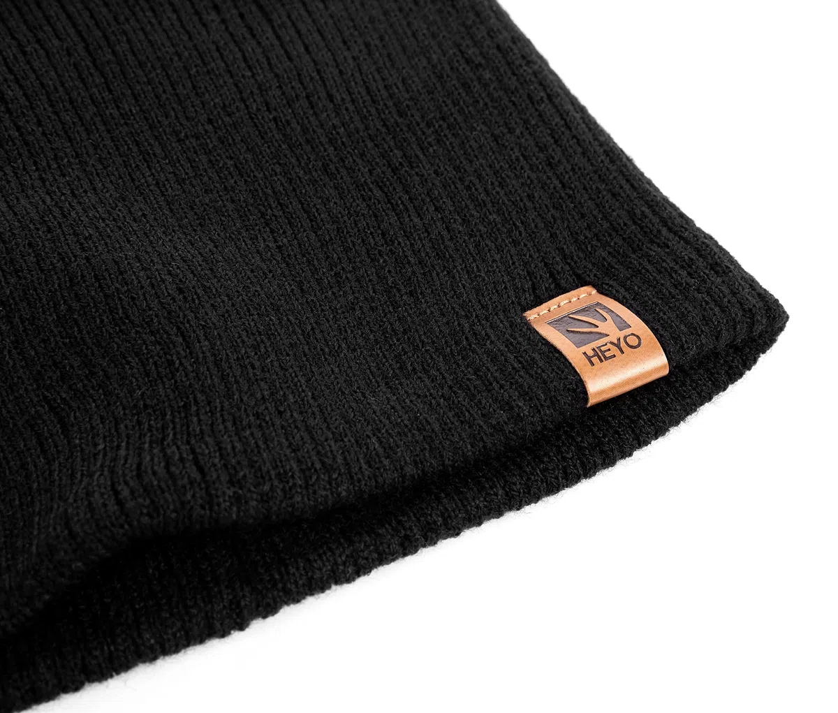 HEYO Herren Wintermütze Schlauchschal Handschuhe 3er Set | Warme Winter Mütze Schal Winterhandschuhe Schwarz HZ0006 (Schwarz)